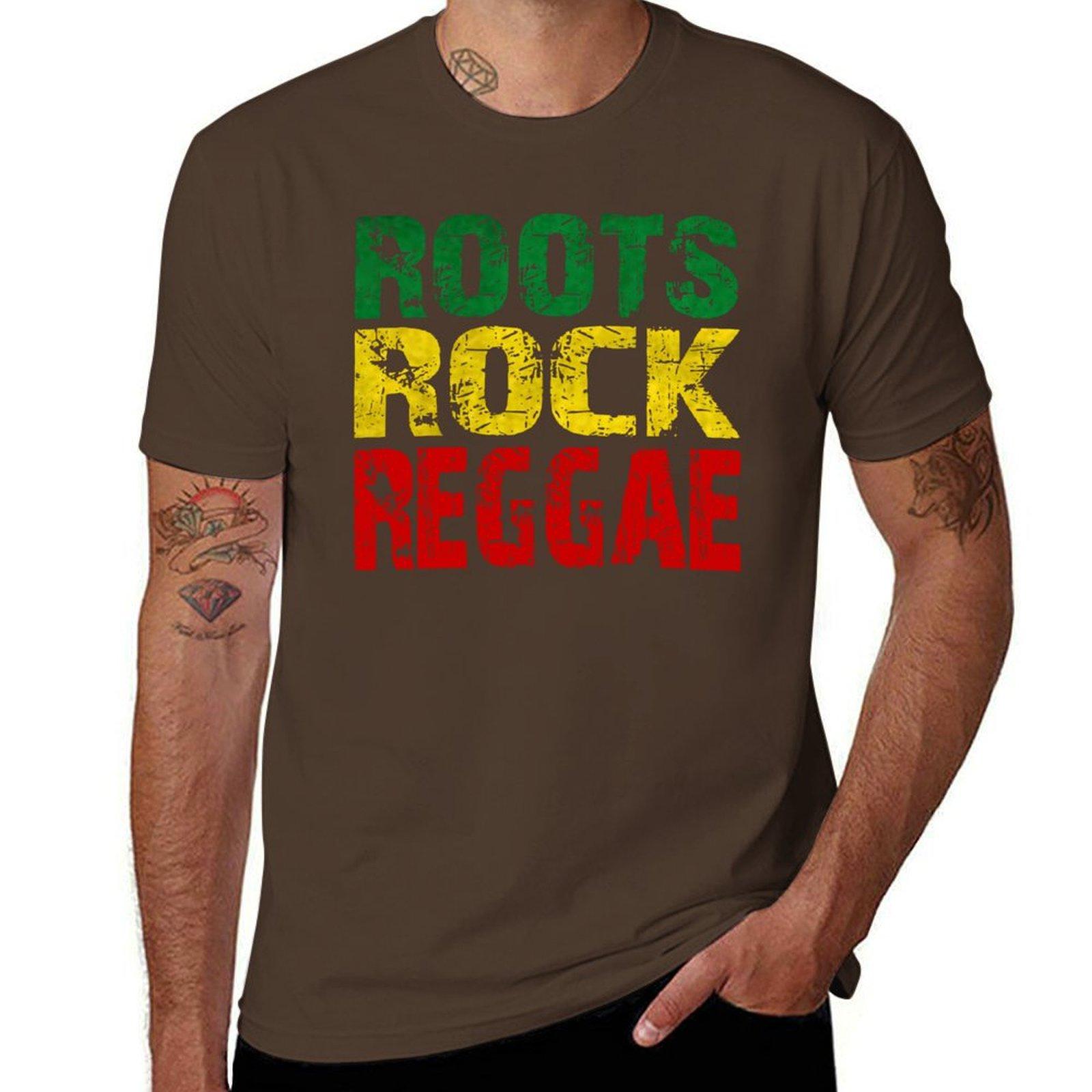 

Футболка ROOTS ROCK REGGAE винтажные милые топы на заказ мужская одежда XL
