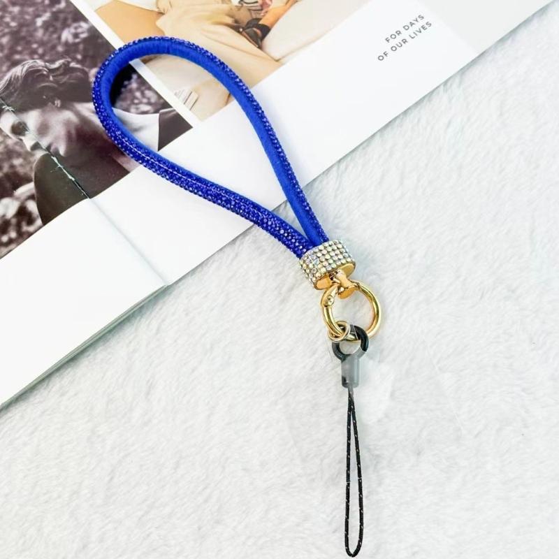 Sparkling Rhinestones Phone Lanyard Short Wristband Secure Carry Solution Business Casual Wrist Strap