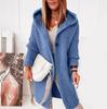 Women's Long Hooded Knitted Cardigan Solid Color Sweater Coat Warm Winter Thickened