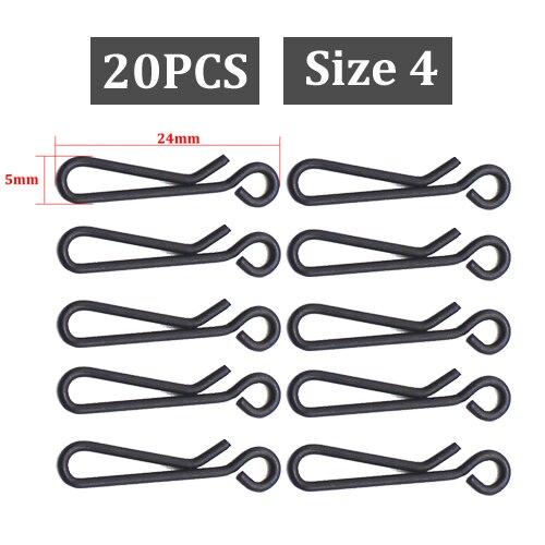 20PCS Rig Link Clip for Combi Carp Rigs Quick Change Snap Rigs for Carp Fishing Accessories Tackle Equipment