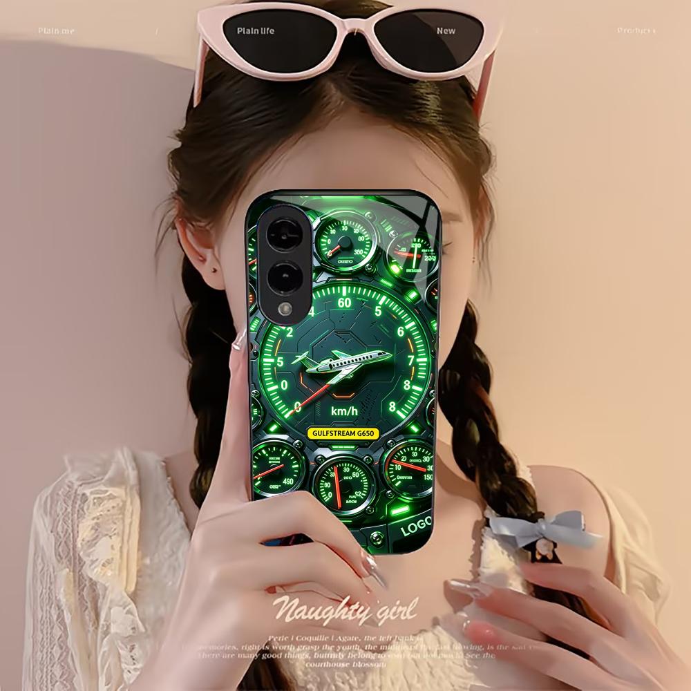 Modern Pilot Dashboard phone case s26 ultra case s25 ultra case glass for Samsung Galaxy S26 S25 S24 S23 S22 FE Ultra Plus