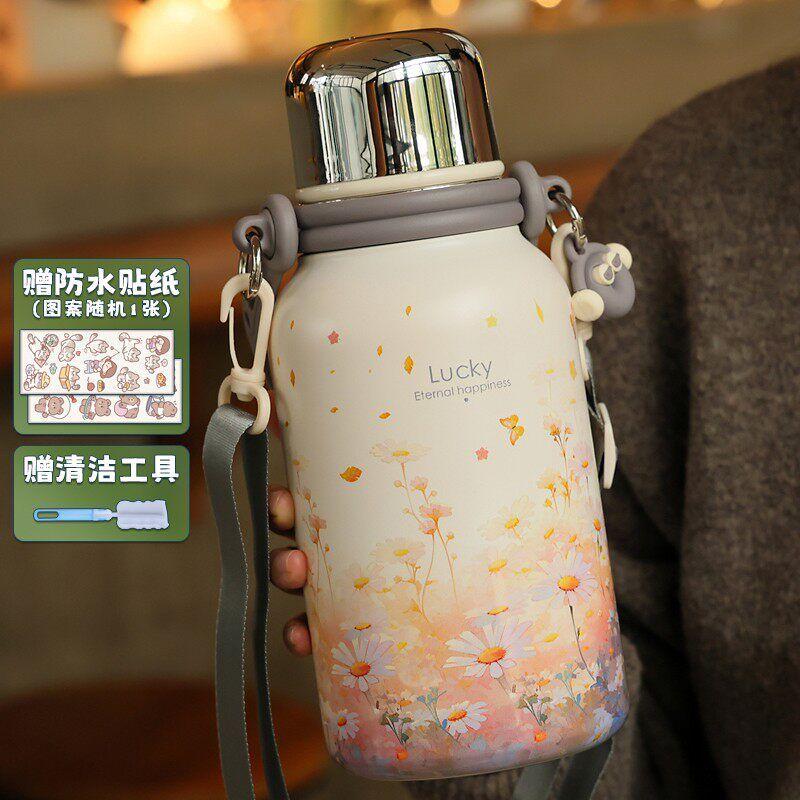 [Official Genuine Product] 316 Insulated Cup for Women, High-Value Design, Tea-Water Separation, Large Capacity Water Bottle