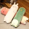 Dessin Animé Animal Dinosaure Cochon Lapin Ours Husky Canard Peluches Jouets Remplis Doux Long Oreiller de Sommeil Poupée Coussin Cadeau Filles