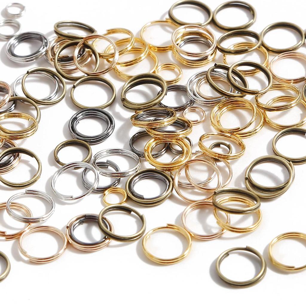 200-500Pcs Iron Double Ring Jump Ring For DIY Necklace Bracelet Jewelry Making Craft Accessories