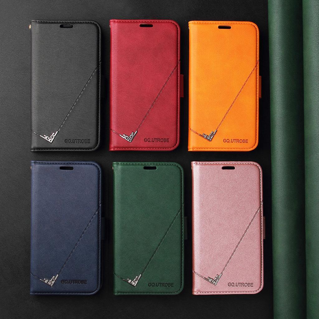 Luxusní kožené flipové pouzdro na telefon Samsung Galaxy S8 S9 Plus S10e S20 S21 Fe S22 Note 8 9 10 Lite 20 Ultra Wallet Bracket Cover