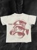Unisex's Y2K Style Printed T-shirt - White T-shirt with Eye-catching EAMER Lettering and Red Eye Pattern - Daily Street Style Top