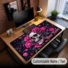 Skull Gothic Theme Custom Mouse Pad Personalized With Name Text Customized Desk Mat For Office Home Decor