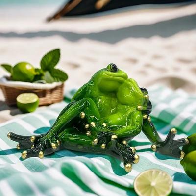 Nordische Garten Heimdekoration Paar Umarmung Kuss Frosch Festival Baby Valentinstagsgeschenk Kunstharzhandwerk Heimdekorationszubehör Engel