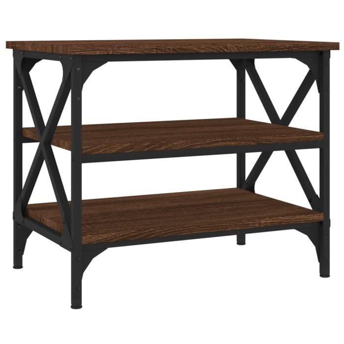 VidaXL Table d'appoint Chêne marron 55x38x45 cm Bois d'ingénierie 823336