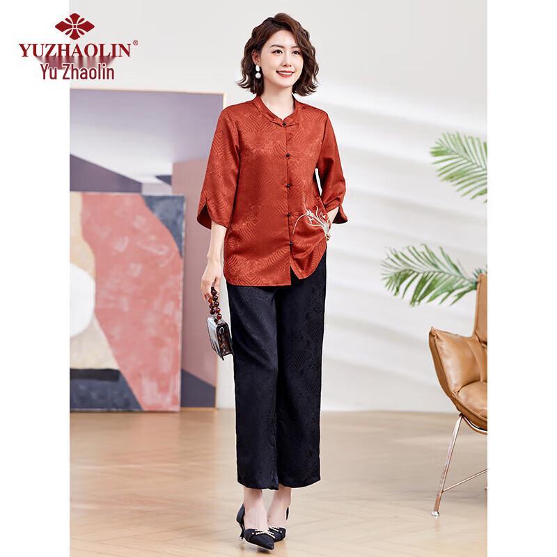 Yuzhaolin Women's Chinese Style 3/4 Sleeve Suit