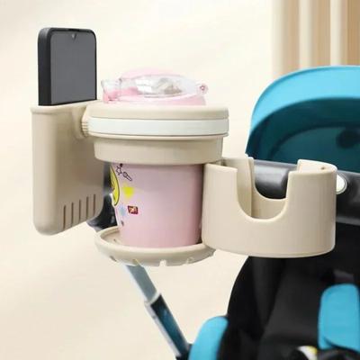New Baby Stroller Parent Cup Holders 3 In 1 Non Slip 360° Rotation Coffee Holder & Phone Holder for Baby Stroller Accessoris