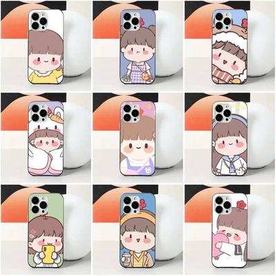 Cute Cartoon Girl Phone Case For Iphone 7 8 Plus X Xr Xs 11 12 13 Se2020 Mini Mobile Iphones 14 Pro Max Case