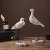Set of 2 Wooden Seagull Figurines, Ideal As A Gift for