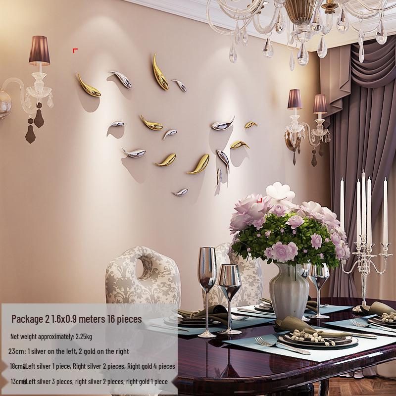 Electroplated Fish Resin Wall Hanging for Indoor Living Room