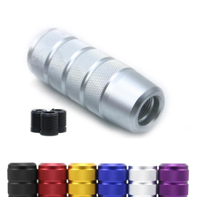 1 Set Manual Transmission Aluminum Knurled Shifter Lever Knob Shifter Lever Knob Auto Accessories 95Mm Non-Slip Gear Shift Knob