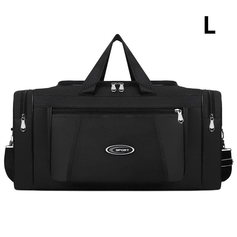 

Новая дорожная сумка большой вместимости, модная минималистичная легкая спортивная сумка, складная ручная дорожная сумка для хранения L чёрный