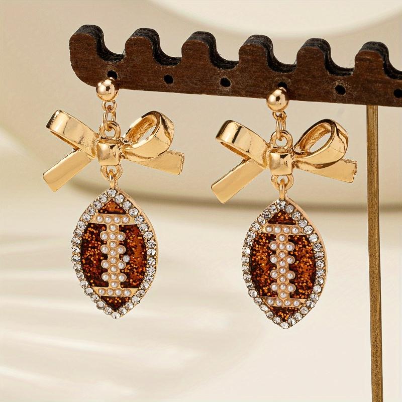 1 Pair of Luxurious Sparkling Zircon Butterfly Bow Geometric Women s Earrings, able Holiday Party Jewelry Accessories