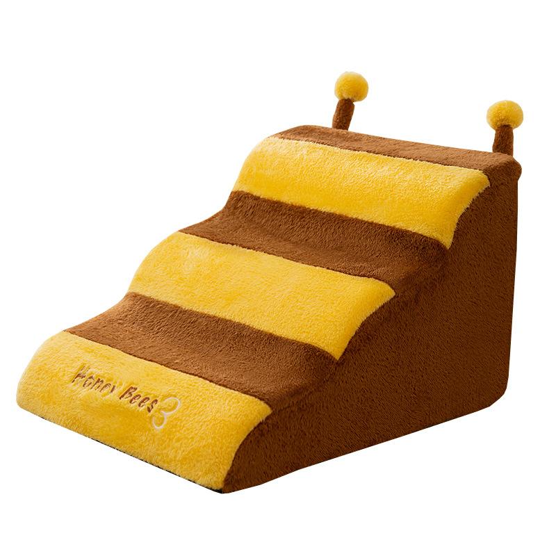 New Year's Pet Cute Pet Out Little Bee Shape Cute Korean Version Dog Stairs Elderly Dog Sofa Steps