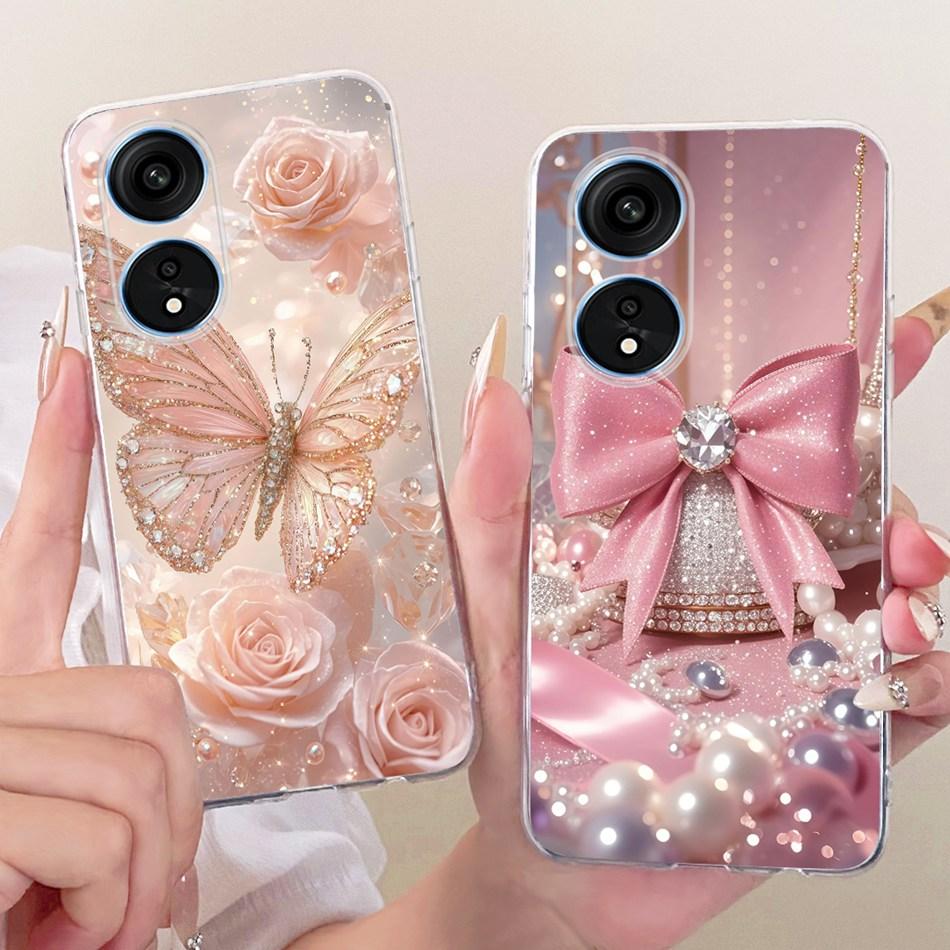For OPPO Reno8 T 5G CPH2505 / Reno8 T CPH2481 (Reno 8T 4G) Cute Flower Butterfly Cat Painted Case Soft Silicone TPU Phone Cases