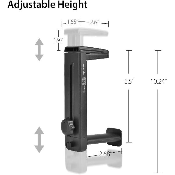 NEETTO HS906 Headphone Stand & Hanger 2 in 1, Above & Under Desk