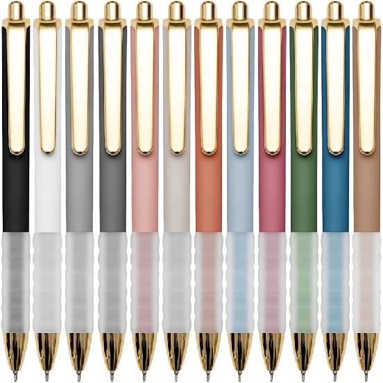Linbsunne Ballpoint Pens Black Medium Point 1mm Pen with Super Soft Grip Ball Point Pen for Men Women Retractable Pens чёрный