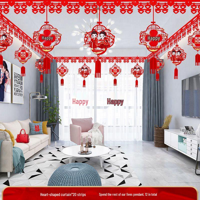 Wedding Decoration Set: Groom and Bride Bedroom & Living Room Ceiling Ornaments