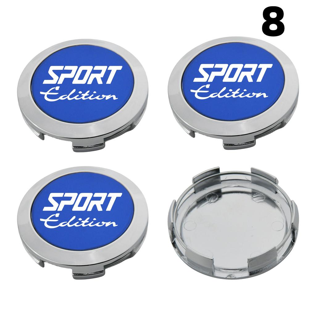 1Set/4PCS 64MM OD / 62MM ID Cap For Rims RACING SPORT Logo Wheel Center Cap Sport Car Wheel Cover Hub Caps