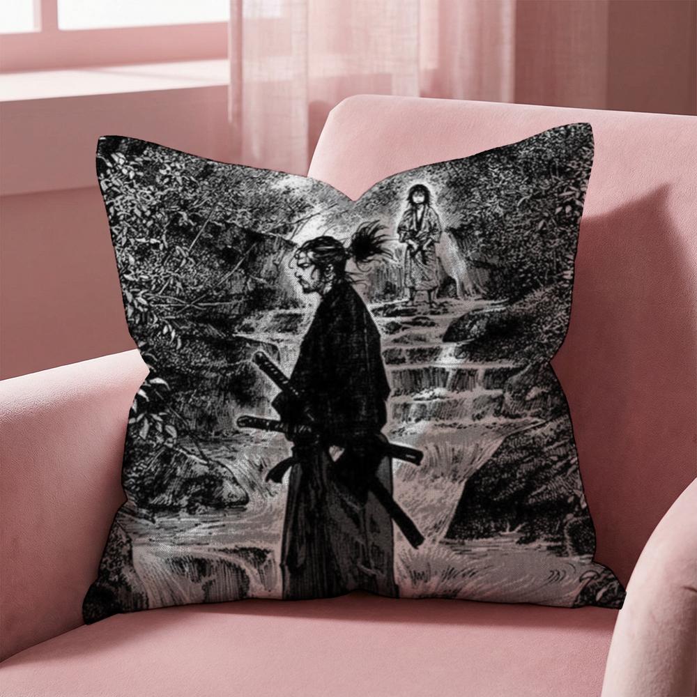 M-Manga V-Vagabond Cushion Cover Multi-Scene Pillow Cover for Home & Car - Reversible, Soft & Durable for Daily Use