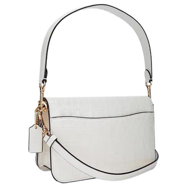 Coach Brynn 23 Metal Brand Logo Detachable Shoulder Strap Leather Handheld Crossbody Shoulder Bag Medium Women handbags Chalk-White CN061-IMCHK