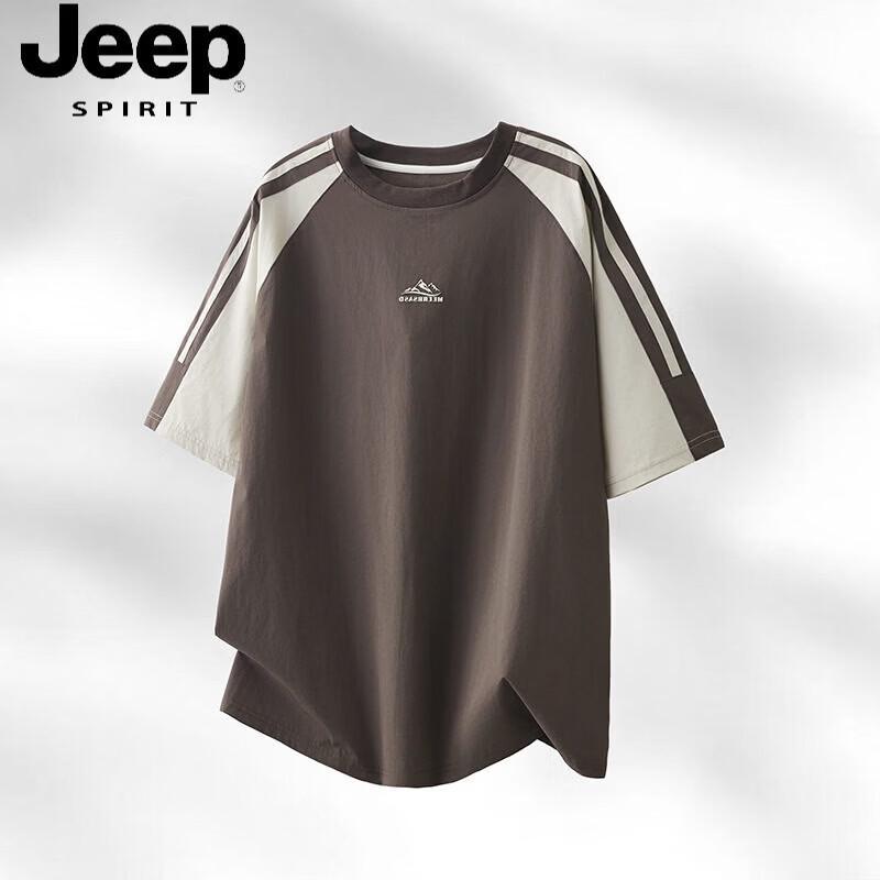 JEEP SPIRIT Three-Stripe Couple s T-Shirt XL