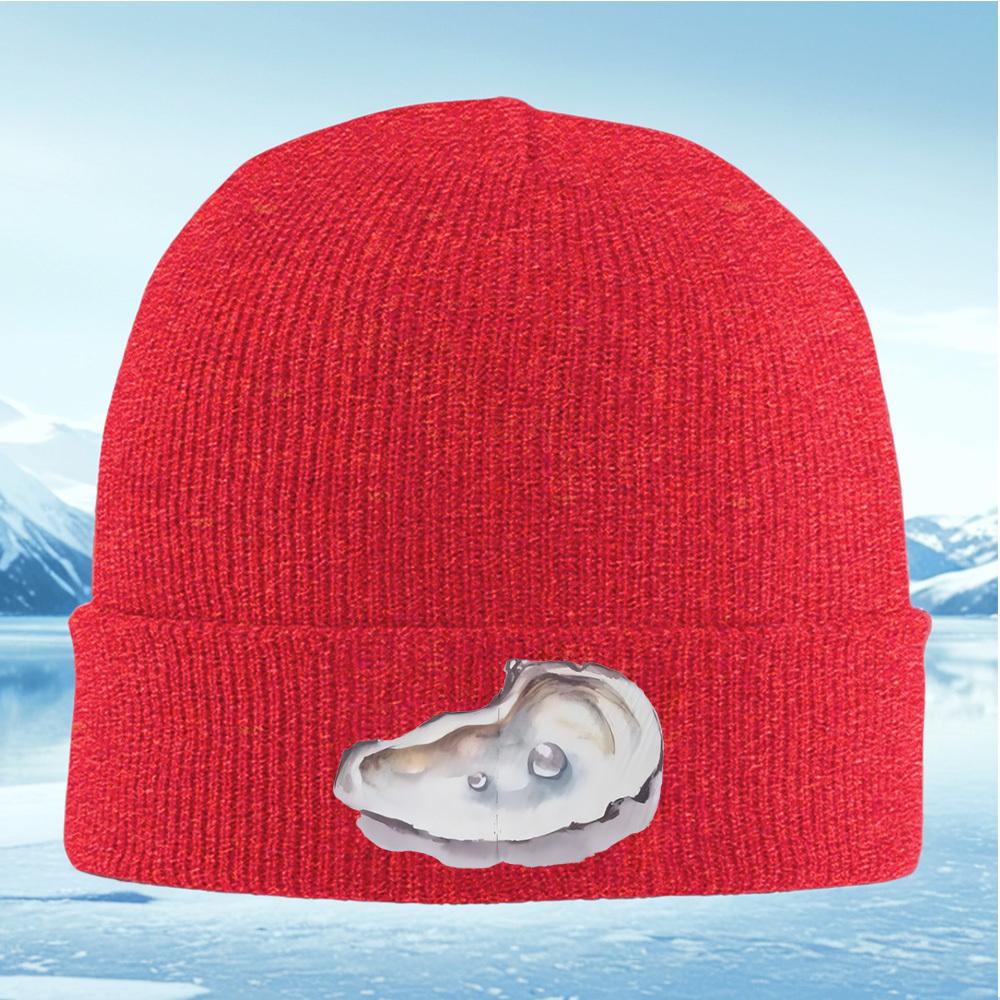 

Абстрактная форма ракушки жемчужный дизайн Мужская Женская Унисекс Вязаная Шапка Бини Шапка-Свитер Зимняя Тепловая Теплая Рождественская Уличная C