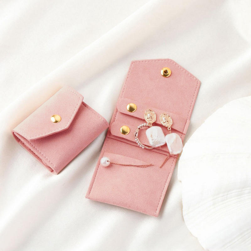 Mini Jewelry Case Functional Storage Organizer Foldable Jewelry Bags for Ring Earring Necklace Packing Pouches Travel