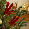 Realistic Christmas Artificial Branches Handmade Simulation Curled Flower  Wedding Decoration