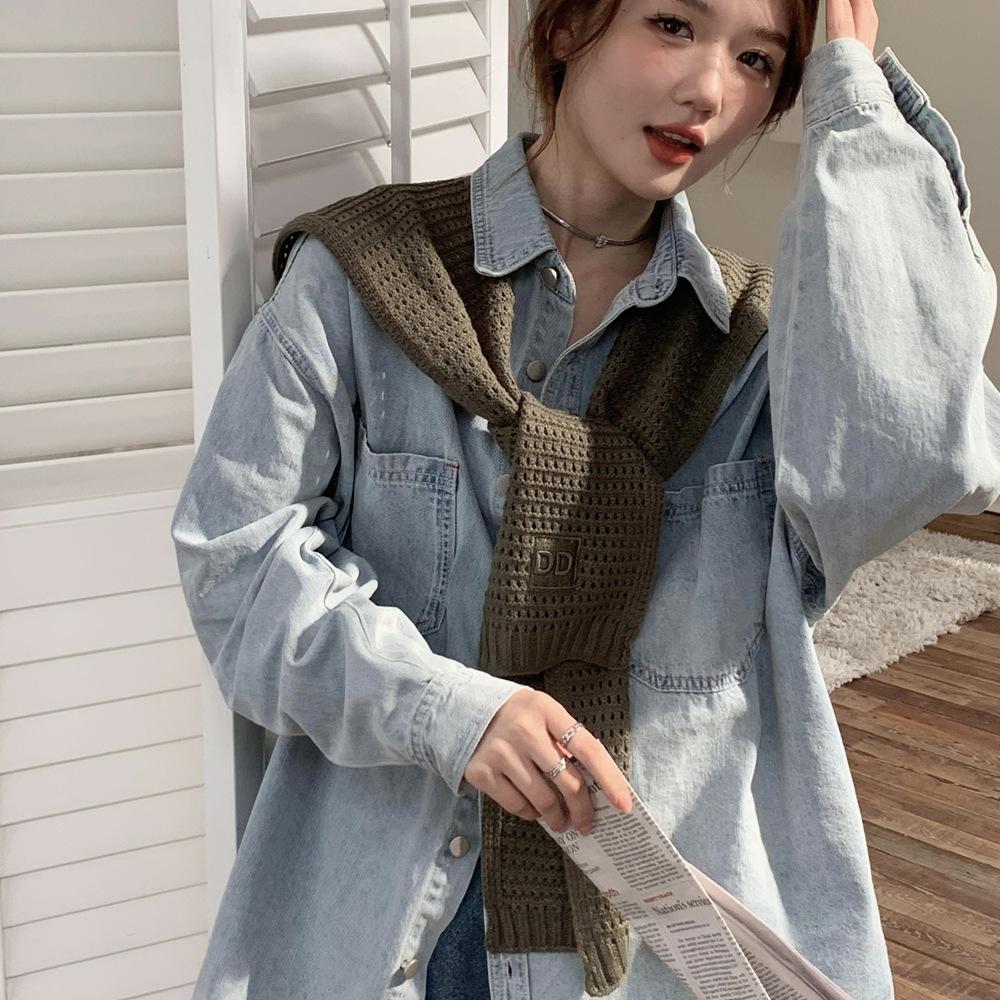 New Shoulder Scarf Shawl Women'S Fake Collar Shoulder Protection Scarf Air-Conditioned Room Camisole Decoration Paired With Neck Protection Knot