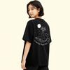 OKSTAR Cool Cotton Oversized Spaceship Whale Short Sleeve Tee
