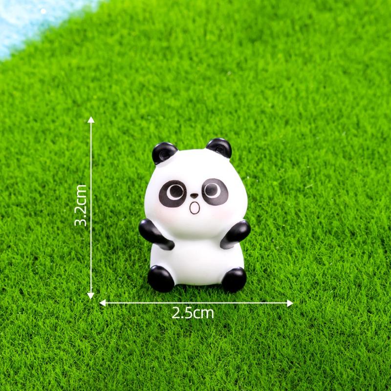 Carino Panda Piccolo Animale StatuettaDecorazione Giardino AccessoriScrivania AutoMicro-paesaggio Piccoli Ornamenti