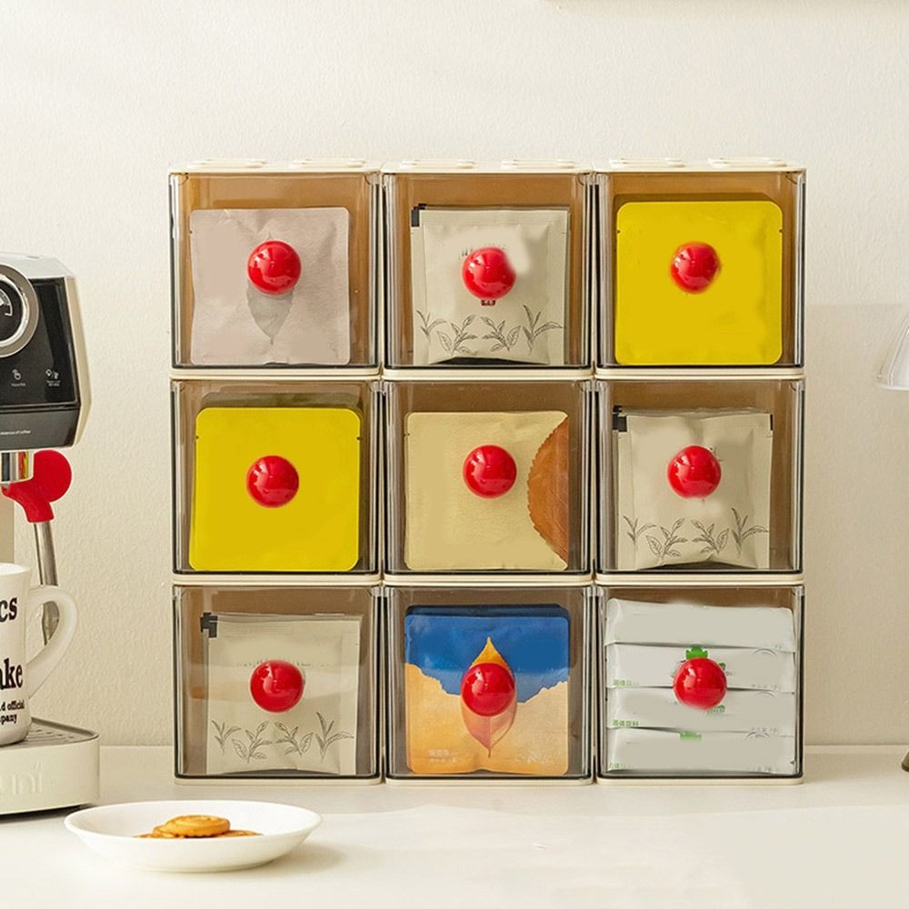 

Space Saving Drawer Style Storage Box Stackable Stationery Storage Box Snacks Storage Box Medicine жовтий