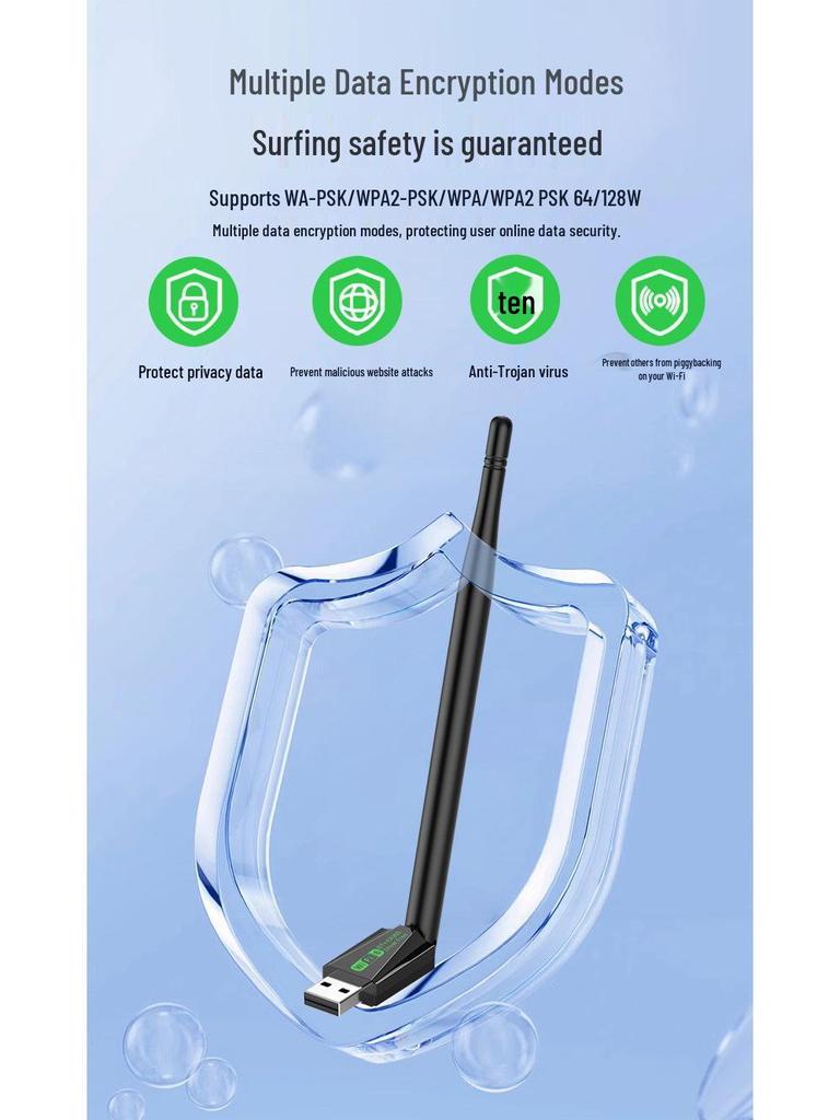 Dual-Band USB WiFi & Bluetooth Adapter: Driver-Free Wireless Network Receiver
