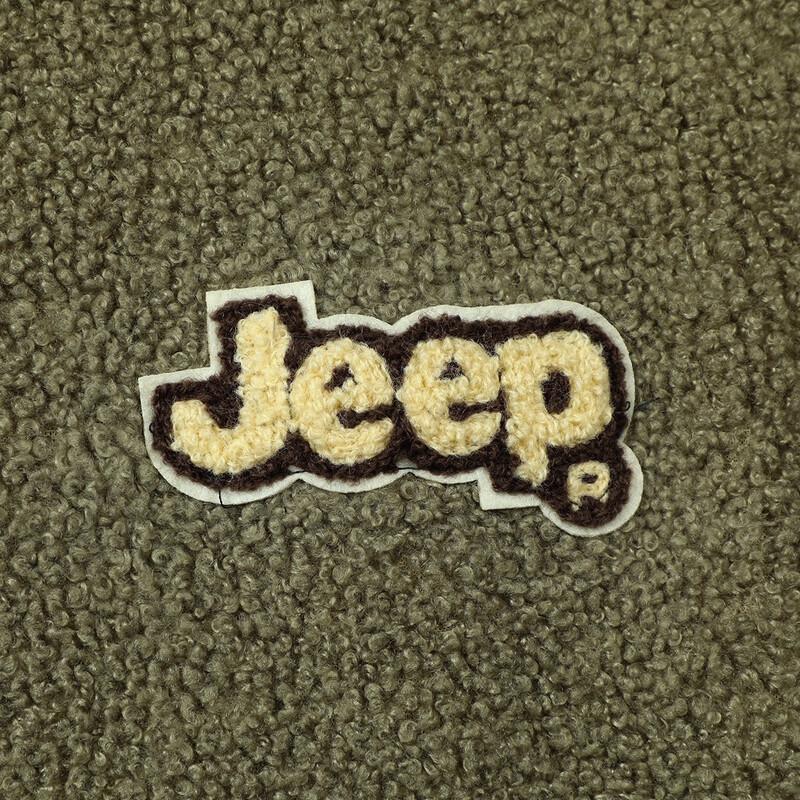 Jeep Men's Loose Fit Stand Collar Fleece Jacket