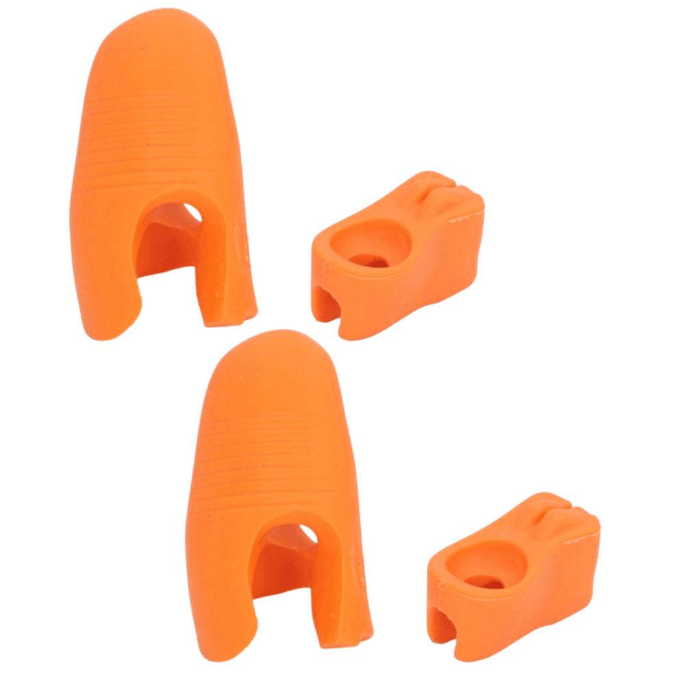 4PCS Rubber Violin Bow Grip Guide Orange Color Violin Bow Holder  Violin Teaching Aid