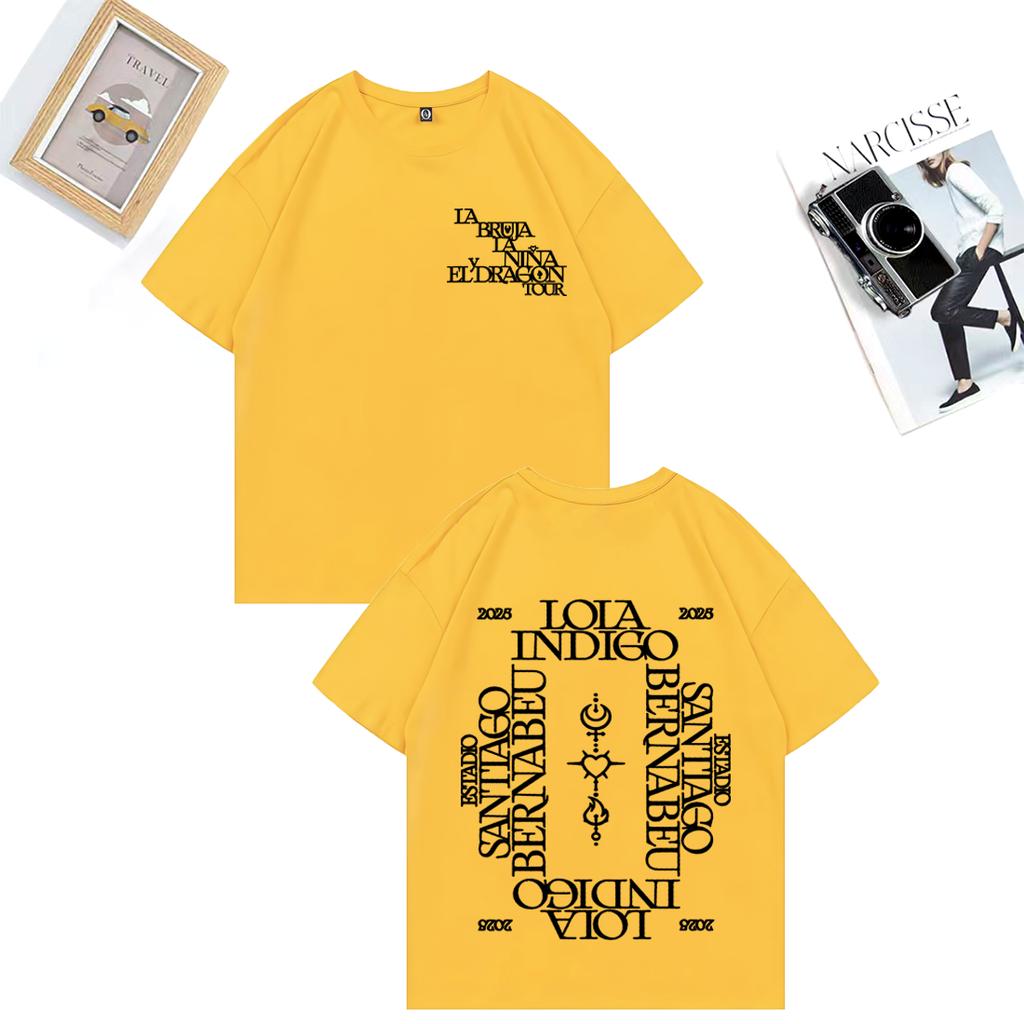 Lola Indigo 2025 Tour Graphics T Shirt Unisex WOMENs vintage Oversized Cotton tshirts Street Hip Hop short sleeve Fashion t shirt