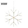 Christmas Wall Hanging Lights Lighted Snowflake Decoration, LED Shaped Wooden Tree Winter Seasonal Room Decorations Branch Light for Window