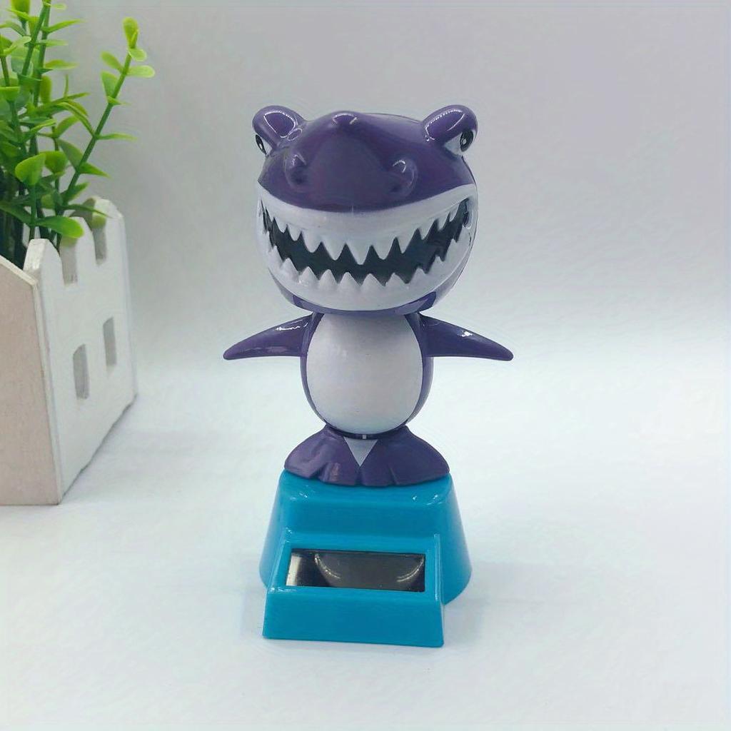 Car Acssories Solar Energy Acssories Shake Head Doll Funny Shark Shape Acssories Gift Creative Interior Car Acssories