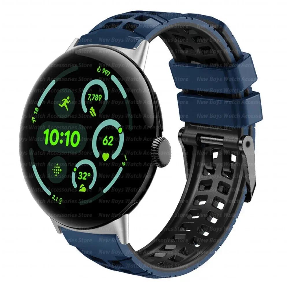 Silikonband für Google Pixel Watch 3 45mm Sportarmband für google pixel 3 PIXEL 45MM Correa Herren Armband Uhrenarmband Zubehör