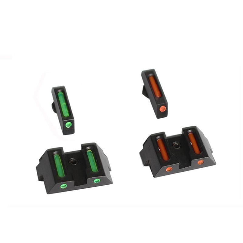 Cheap 9Mm Fiber Optic 3Dot Metal Sights Front And Rear Red Green Dot