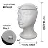 White Female Mannequin Head Stable Base Display Stand Rack Foam Head Model  Photography Prop
