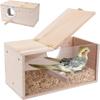 Transparente Acryl-Papageienzuchtbox - Vogelhaus für den Außenbereich mit Rattan für Papageien und Hühner