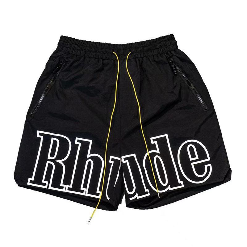 Cross-border European and American Trendy Brand RHUDE Letter 3M Reflective Casual Sports Shorts Men's and Women's American High Street Beach Pants