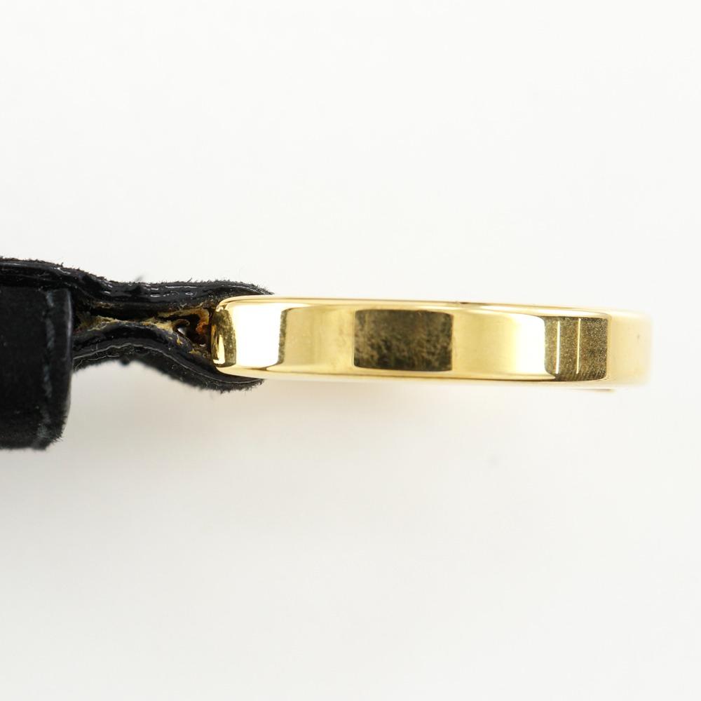 Salvatore Ferragamo Gancini Belt Black/gold Suede/Plated Gold Women Used
