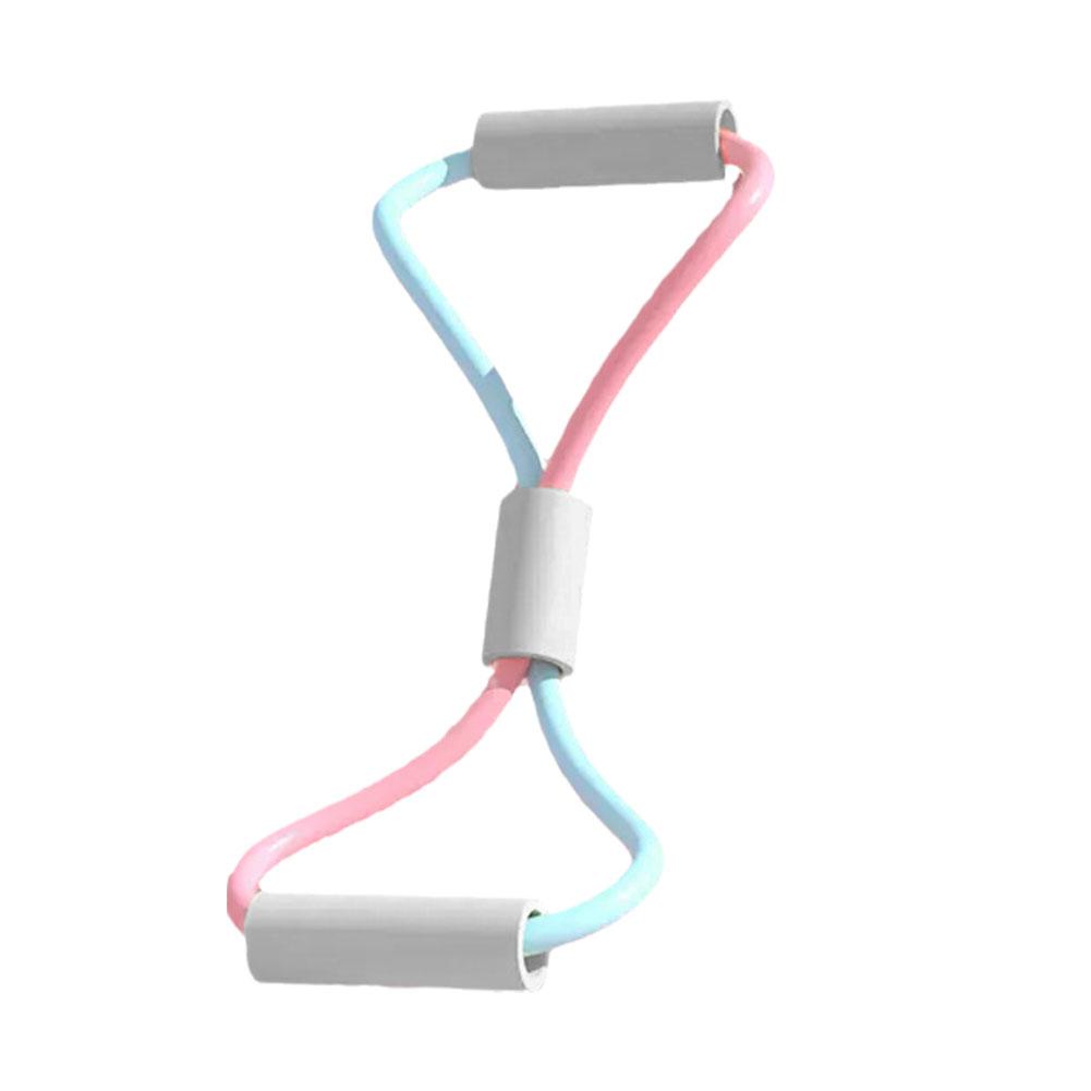 Resistance Bands Yoga 8 Word Tension Device Back Training Arm Open Fitness Rope Neck Exercise Stretch Equipment Belt Sil Practical Use